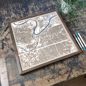 Kansas City Wood Map - 3d City Map
