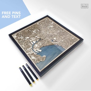 Melbourne Wood Map - Laser Cut Wood Gifts