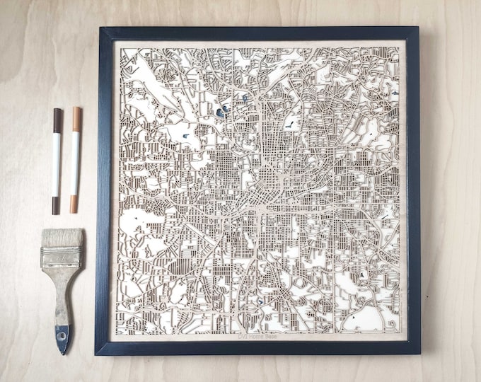 Atlanta Wood Map - Wall Decor