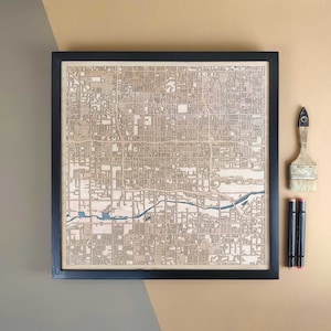 Carte en bois personnalisée Phoenix - Cadeau d'art mural pour décoration d'intérieur