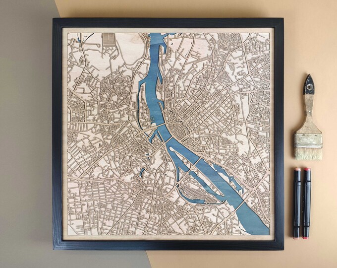 Riga Personalized Wooden Map - Home Decor Wall Art Gift
