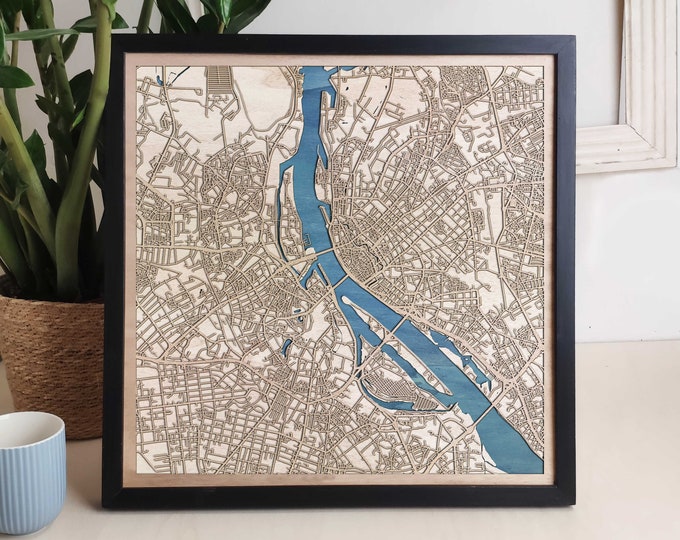 Riga Custom Wood Map - Personalized Art Gift
