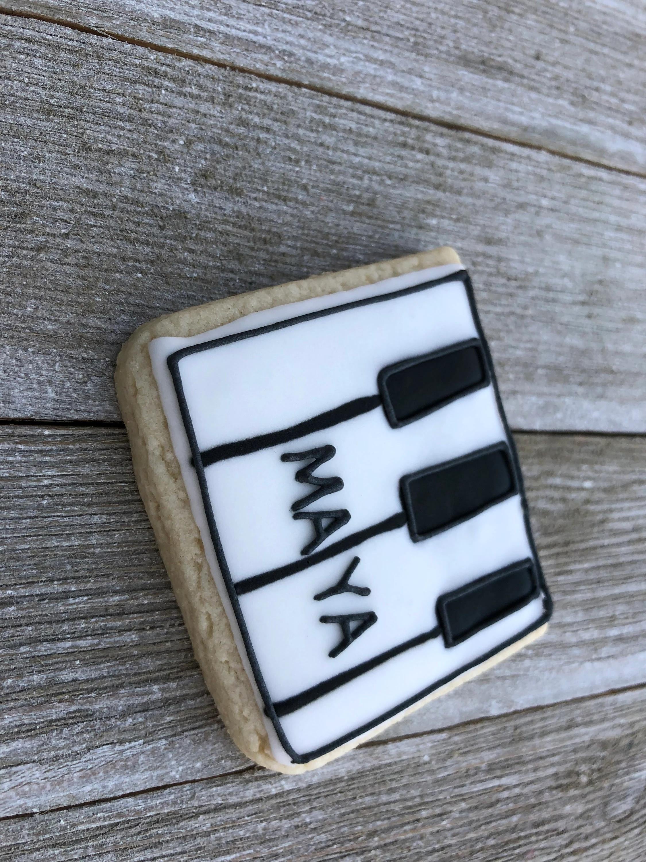 Piano Cookies, Royal Icing Cookies, Musical Instrument Cookies, Music ...