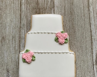 Wedding cake cookies, wedding cookies a dozen (12 Cookies)