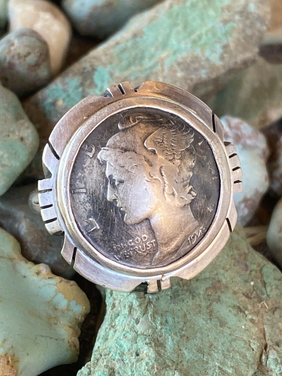 Navajo Sterling Silver Liberty Dime Ring