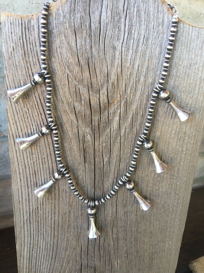 Navajo Sterling Silver Blossom Necklace