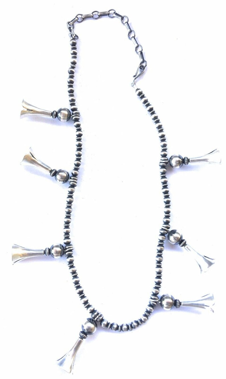 Navajo Sterling Silver Blossom Necklace