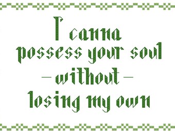 Jamie Fraser Quote, Outlander Cross Stitch Pattern