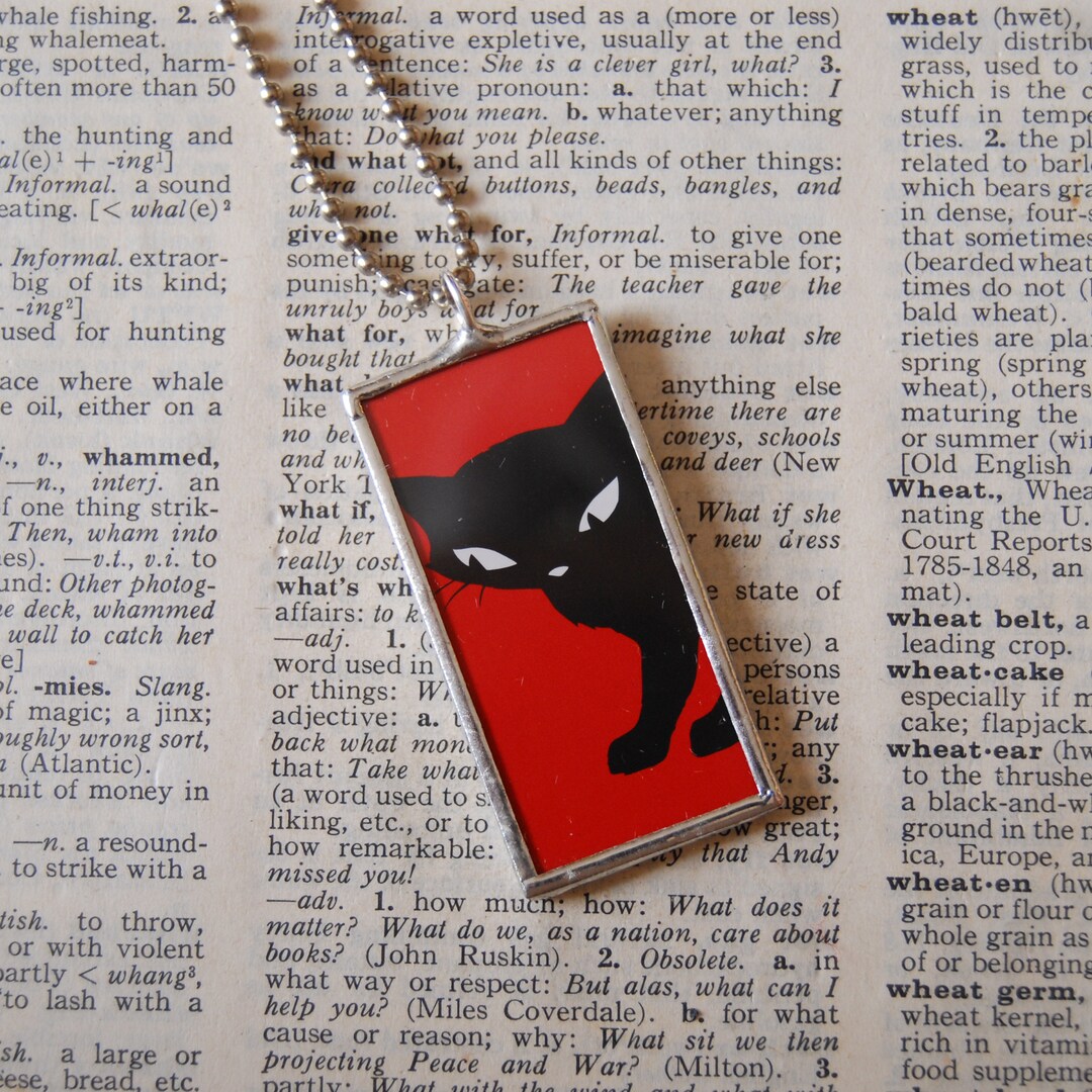 Black Cat Skull and Flower Vintage Illustrations Upcycled to Etsy