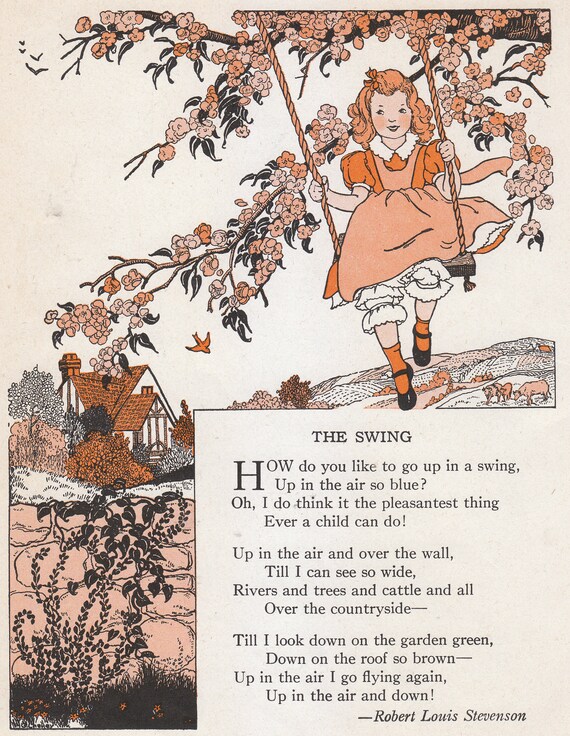 Items Similar To The Swing Robert Louis Stevenson Original