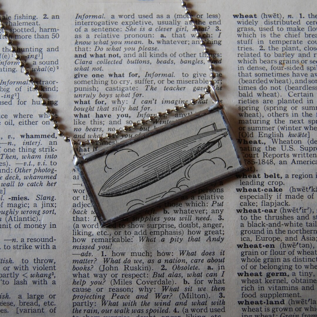 Zeppelin Blimp Dirigible Vintage 1940s Dictionary Etsy