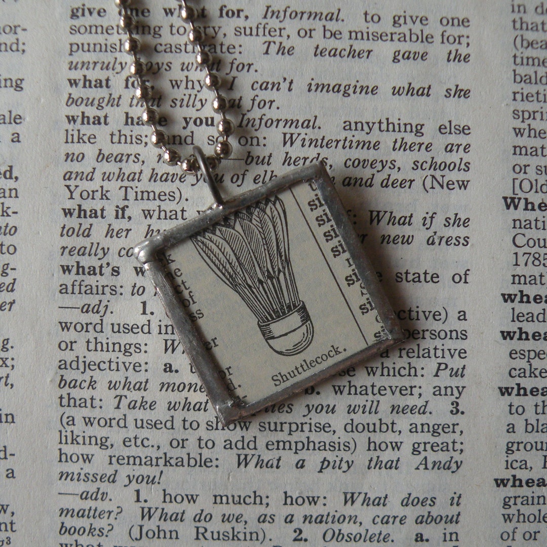 Badminton Shuttlecock 1940s Dictionary Illustration Upcycled Etsy