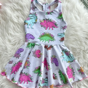 Robe fleurie dinosaure dos nageur