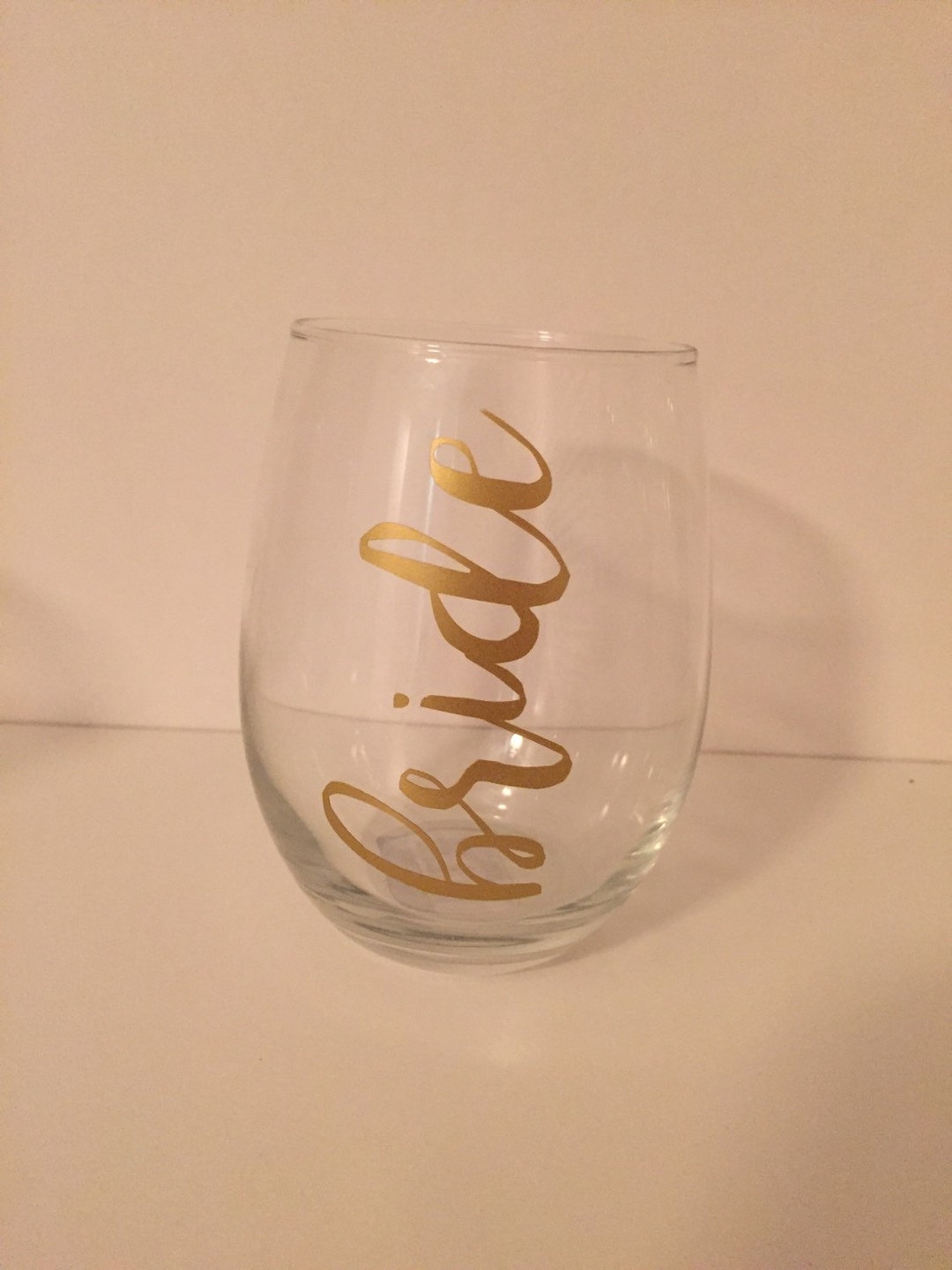 Custom Stemless Wine Glass wedding or Engagementbride Maid Etsy