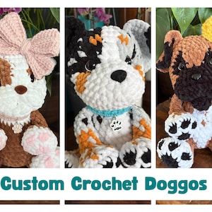 Custom Stuffed Dog, Custom Dog Plush, Custom Crochet Dog, Custom Pet Momento, Custom Stuffed Animal, Personalized Pet Gift, Dog Mom, Dog Dad