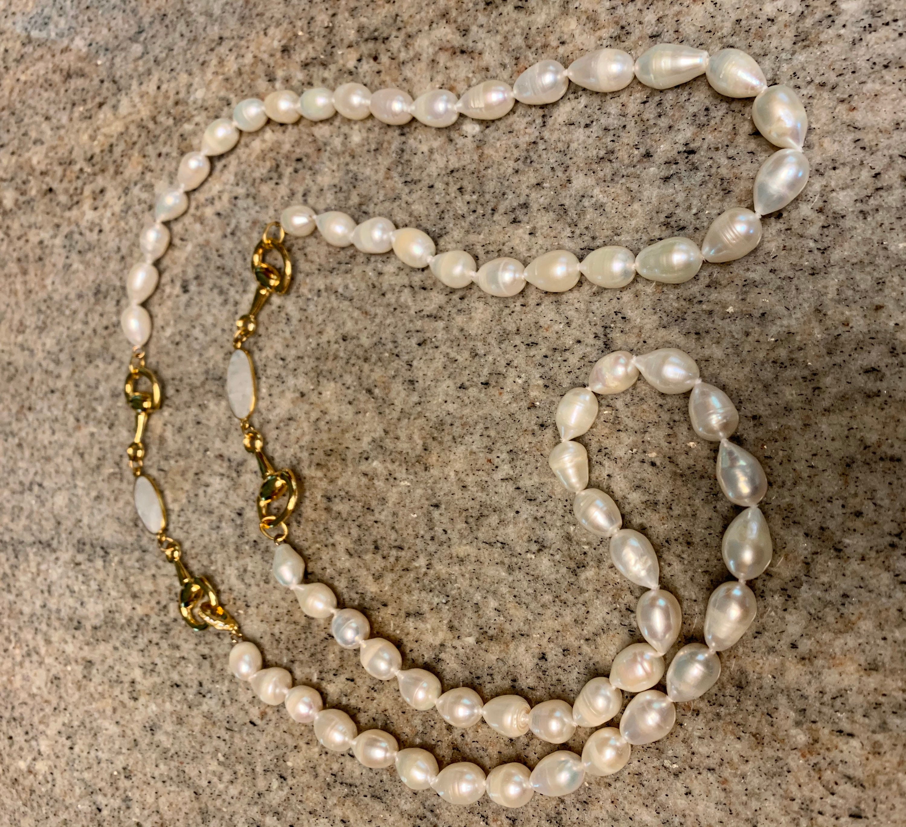 Long Pearl Double Wrap Necklace