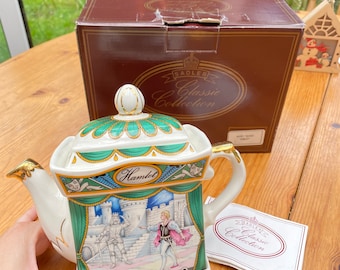 Vintage Sadler Shakespeare's Hamlet Novelty Teapot from 1980s - Collectors Edition - Comes in Original Box
