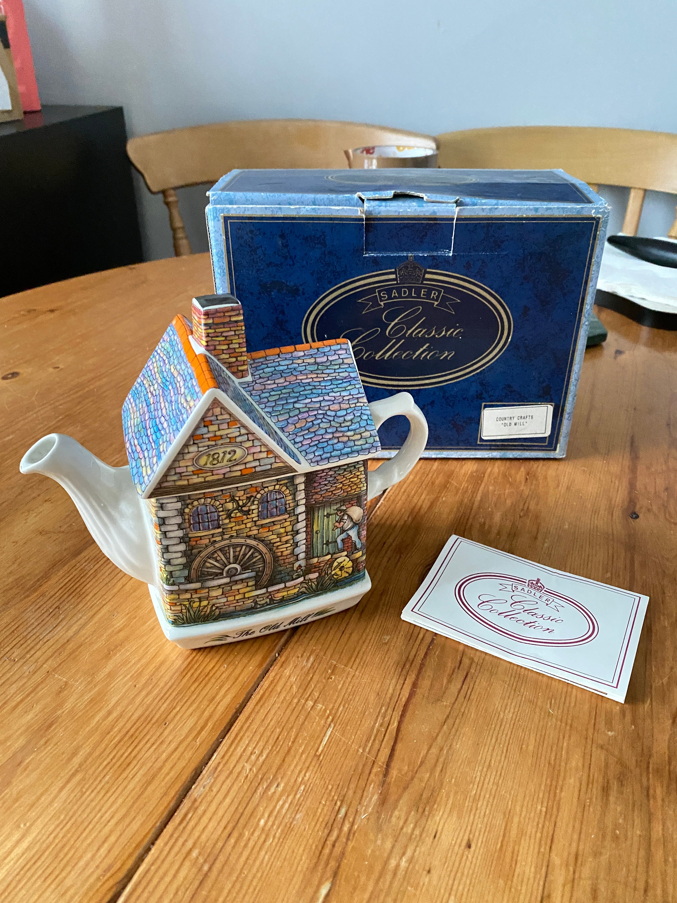 Vintage Sadler Old Mill Teapot From Country Crafts Collection Etsy