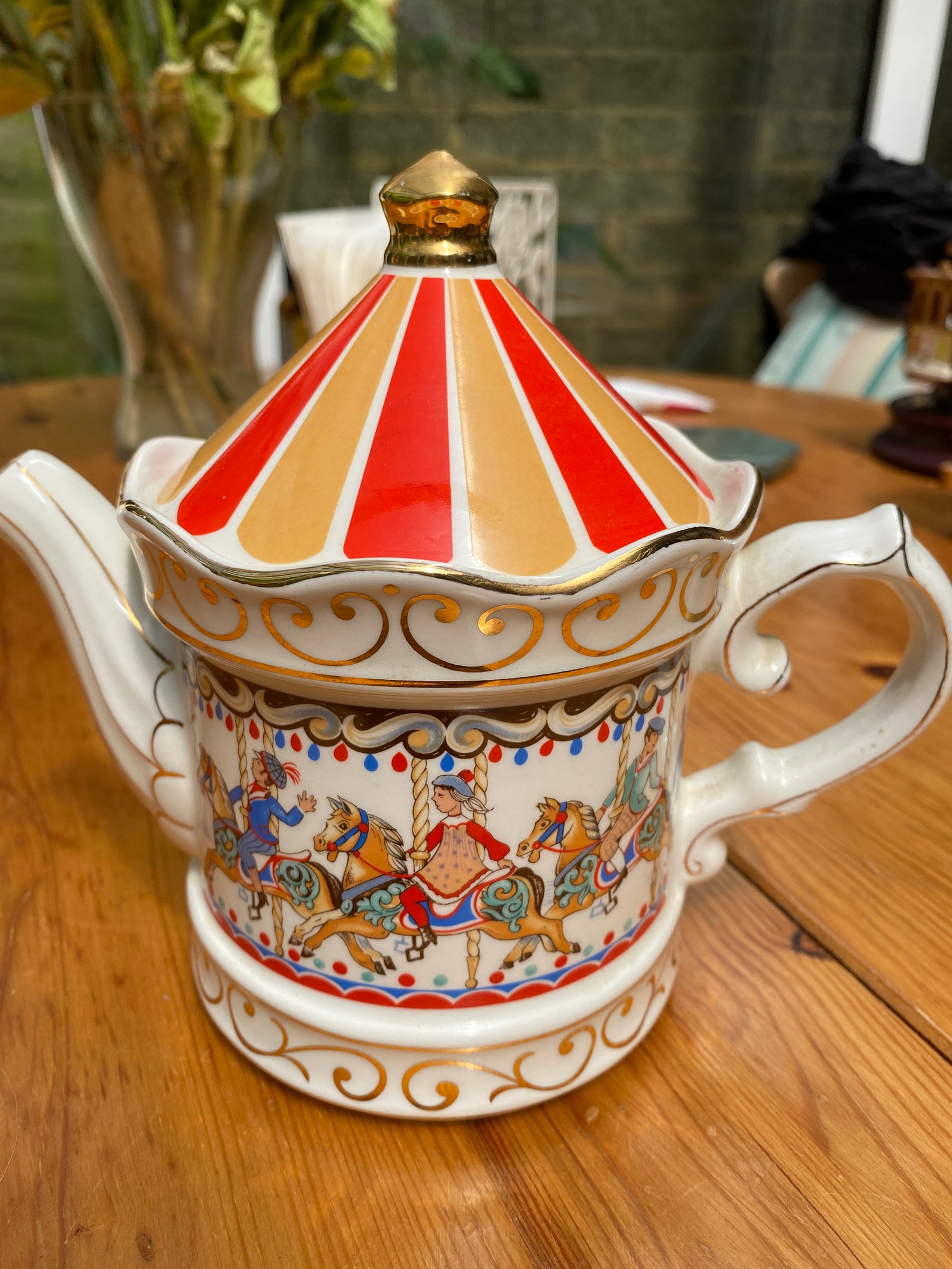 Vintage Sadler Edwardian Carousel Teapot From 1980's Etsy
