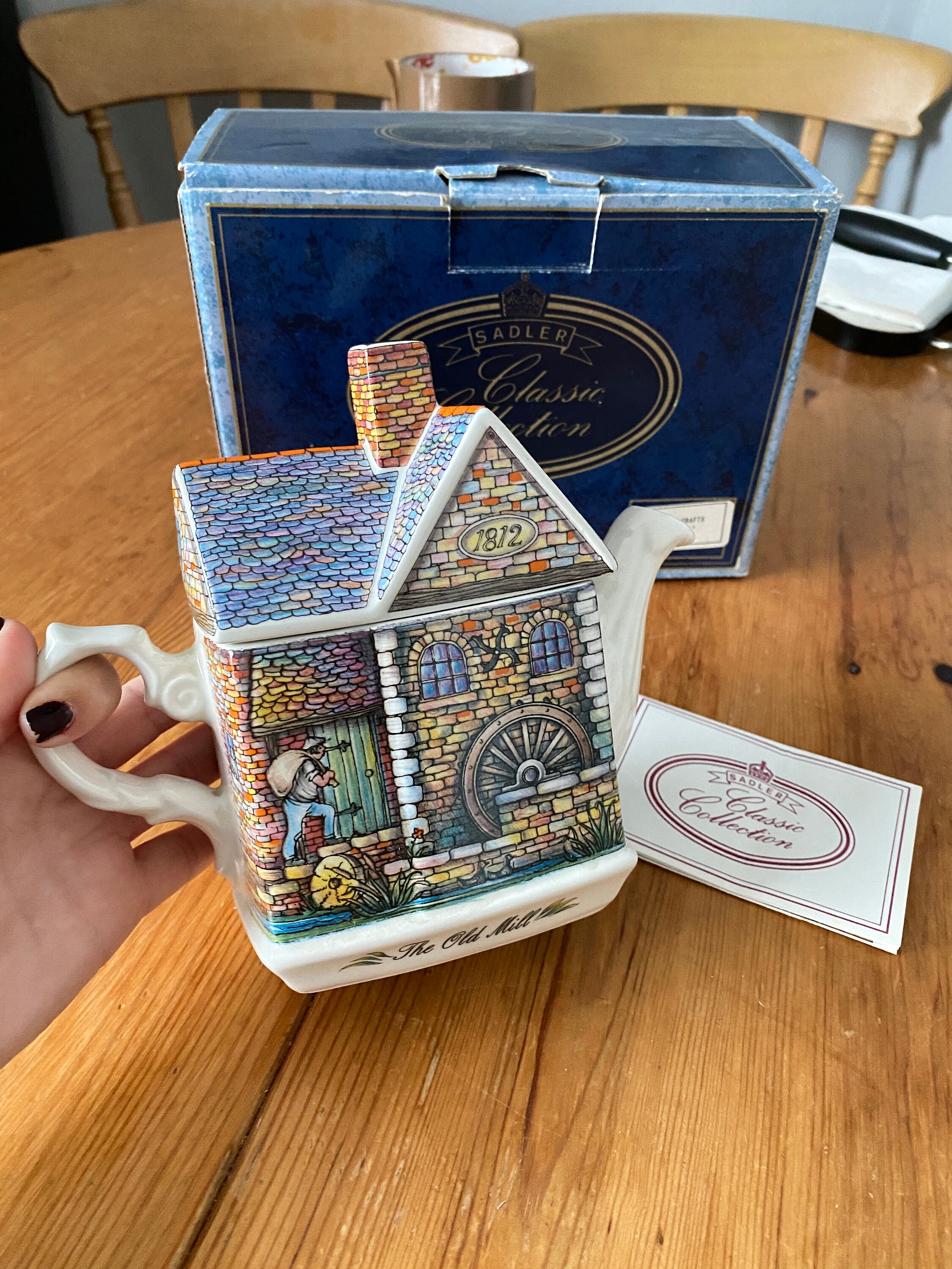 Vintage Sadler Old Mill Teapot From Country Crafts Collection Etsy