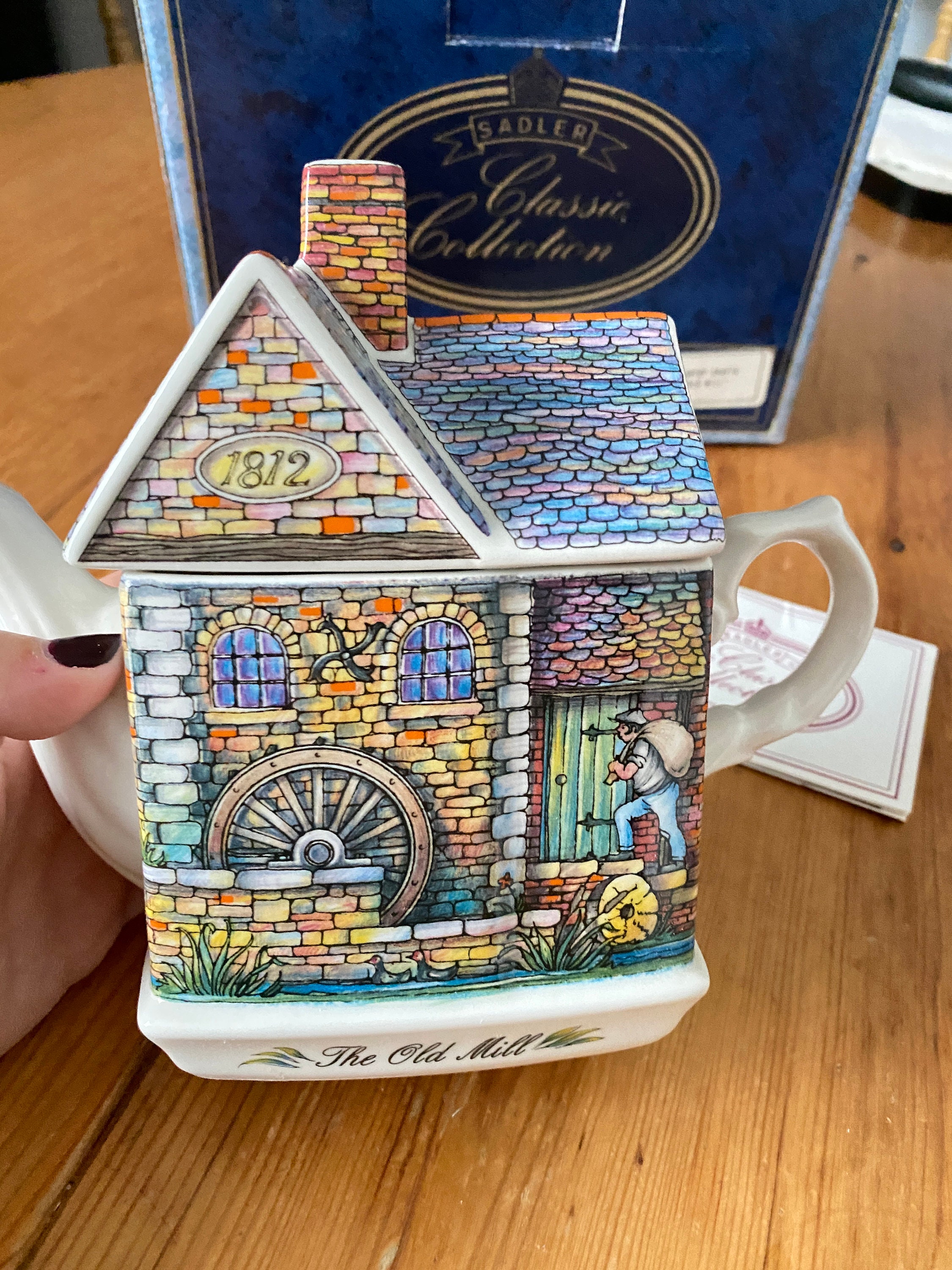 Vintage Sadler Old Mill Teapot From Country Crafts Collection Etsy