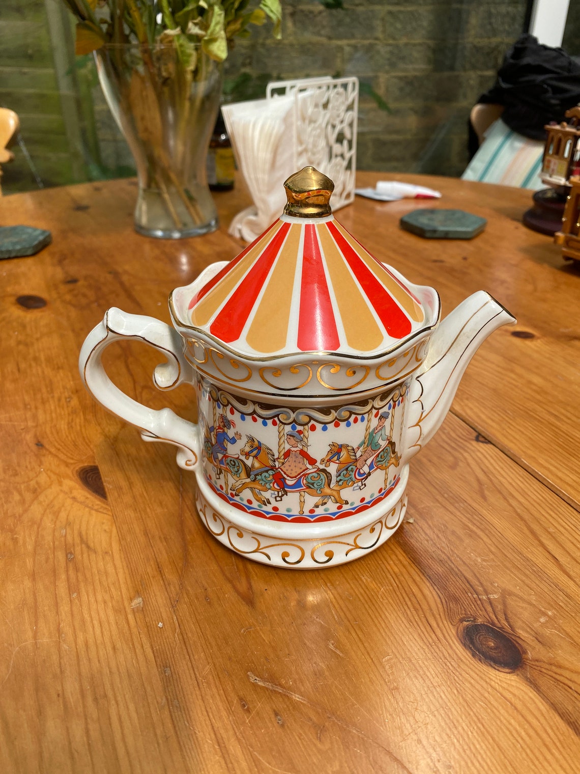 Vintage Sadler Edwardian Carousel Teapot From 1980's Etsy