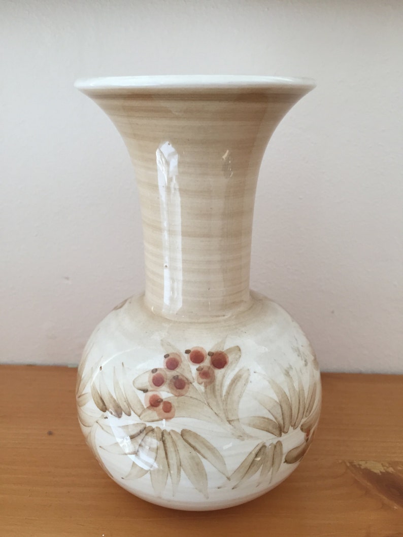 Vintage Jersey Pottery Hand Painted Vase