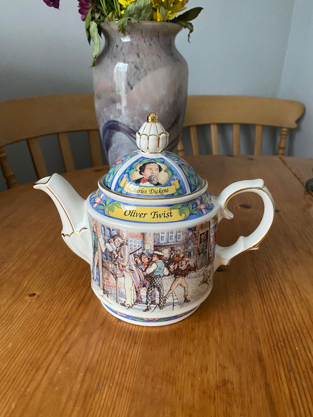 Vintage Sadler Oliver Twist Teapot From Dickens Series From 1980s Etsy UK