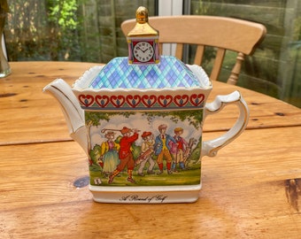 Vintage Sadler A Round of Golf Teapot from Championships Series from 1980s