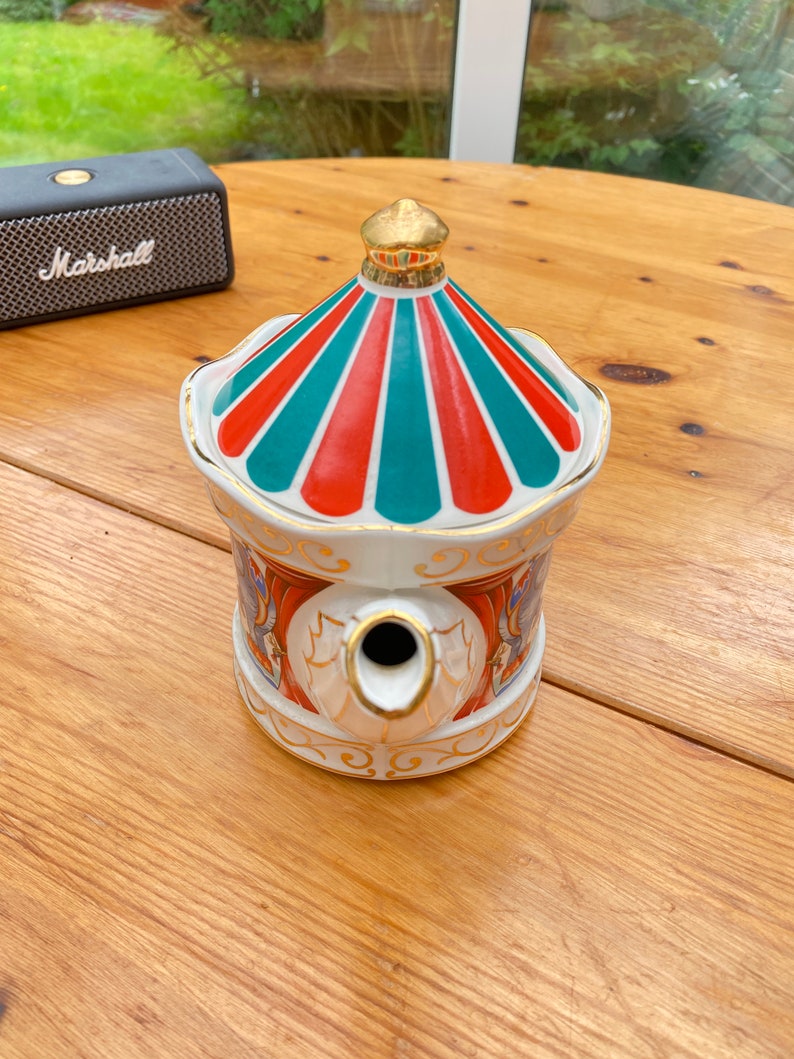 Vintage Sadler Edwardian Entertainments Circus Teapot from 1980s with Correct Colour Lid image 6