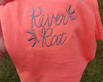 River Rat summer tank top | embroidered unisex tank | swimsuit coverup