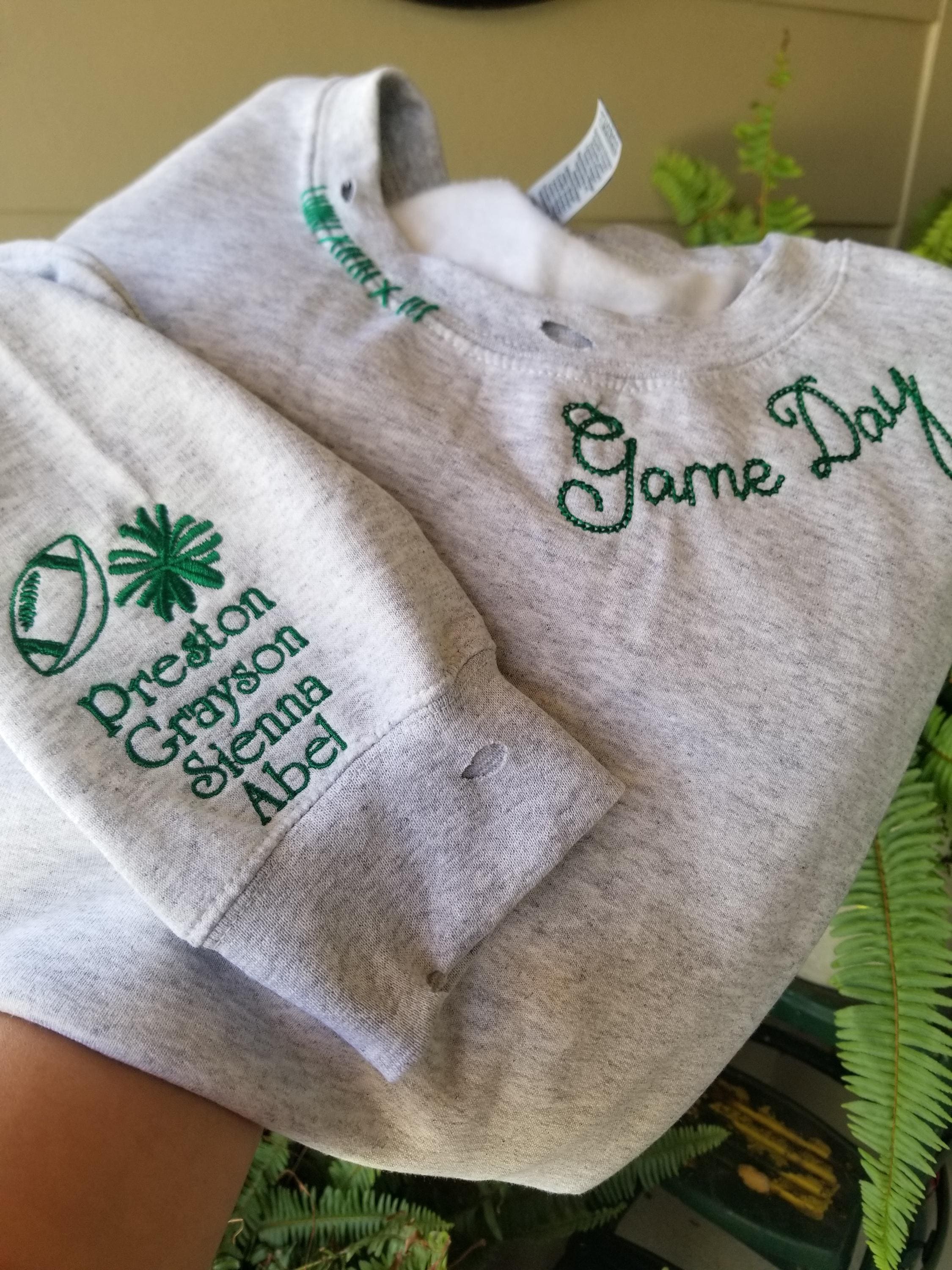 Custom | Game day embroidered sweatshirt | football mom sweatshirt | gifts for women