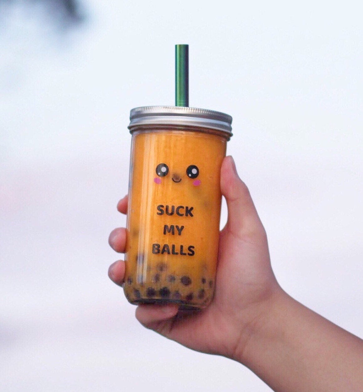 2 Pack Reusable Bubble Tea Cup With Bevel Cut Stainless Steel - Etsy