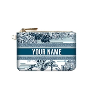 Personalisierte Name Kreditkartenhalter Toile Kundenspezifische Karte Münze Brieftasche Geldbörse Karte Reißverschluss Tasche Brautjungfer Geschenk Geschenk für Sie