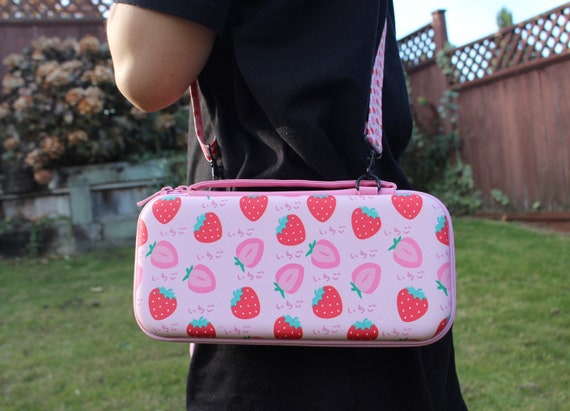 Strawberry Peach Switch Carrying Case Cute Fruit Switch Etsy