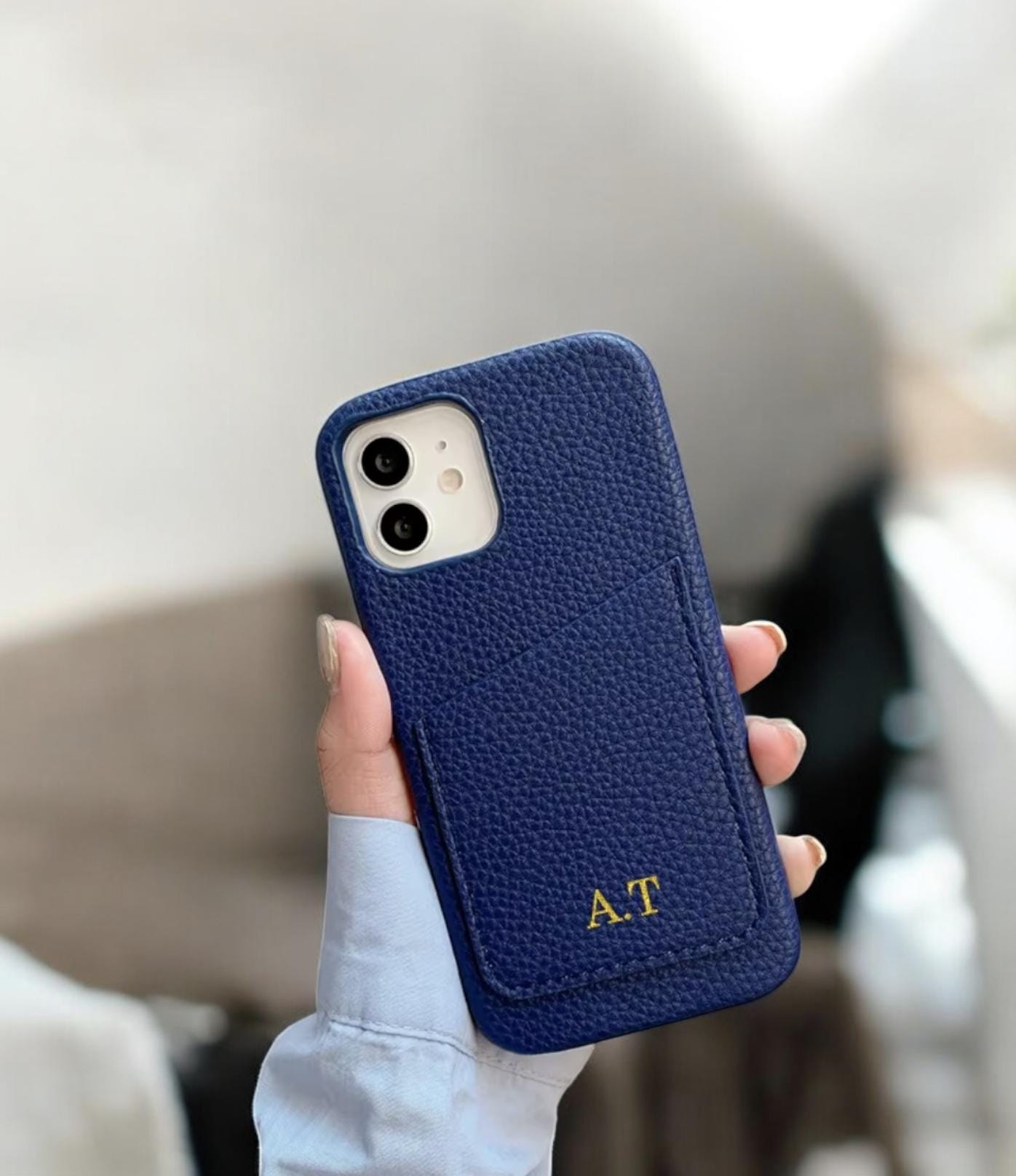 White Leather Case - Etsy
