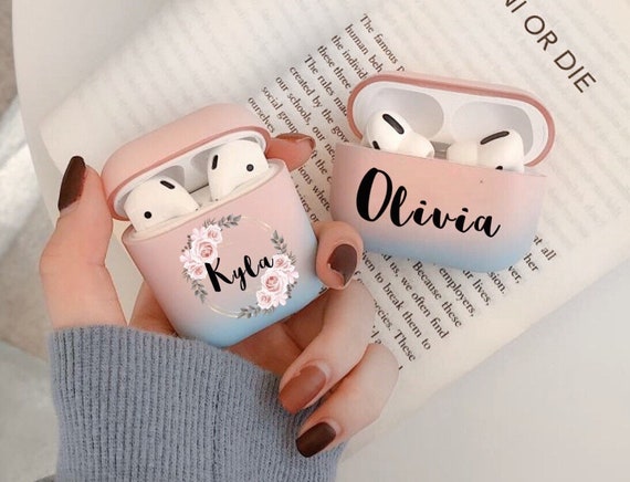 Pastele Gucci Floral Custom Personalized AirPods Case Apple AirPods Gen 1  AirPods Gen 2 AirPods Pro Protective Cover Sublimation