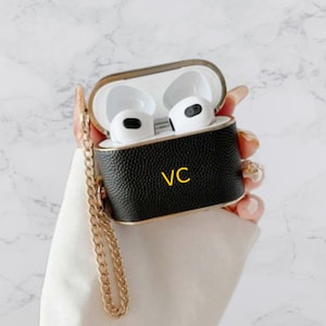 Etui Airpod personnalisé avec initiales gravées monogramme | Etui AirPod 3 personnalisé | Idée cadeau pour elle Airpod Pro 2