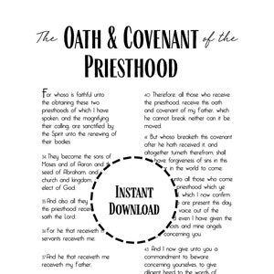 Juramento y Convenio del Sacerdocio PDF imprimible Impresión digital · Ven y sígueme · Doctrina y Convenios · Sacerdocio · DyC 84