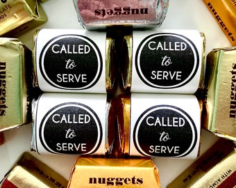 Called To Serve Nugget Chocolate Wrappers • Missionary Candy Wrappers • Mission Call • Mission Prep • Priesthood Preview • Young Women