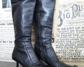 EUR37.5/UK4.5/US7 GUCCI 90s Y2K Kitten Heel Black Leather EUR37.5/UK4.5/US7 GUCCI 90s Y2K Kitten Heel Black Leather