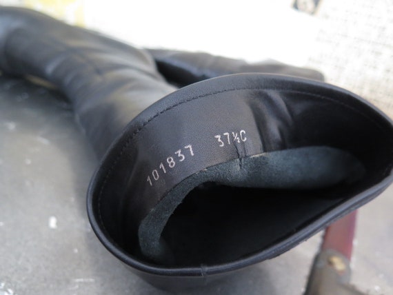 EUR37.5/UK4.5/US7 GUCCI 90s Y2K Kitten Heel Black Leather