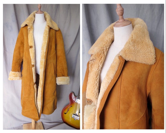 Vintage Uni 80s Long Oversized Orange Collared Sheepskin Ireland Vintage Uni 80s Long Oversized, How Much Does It Cost To Clean A Real Fur Coat
