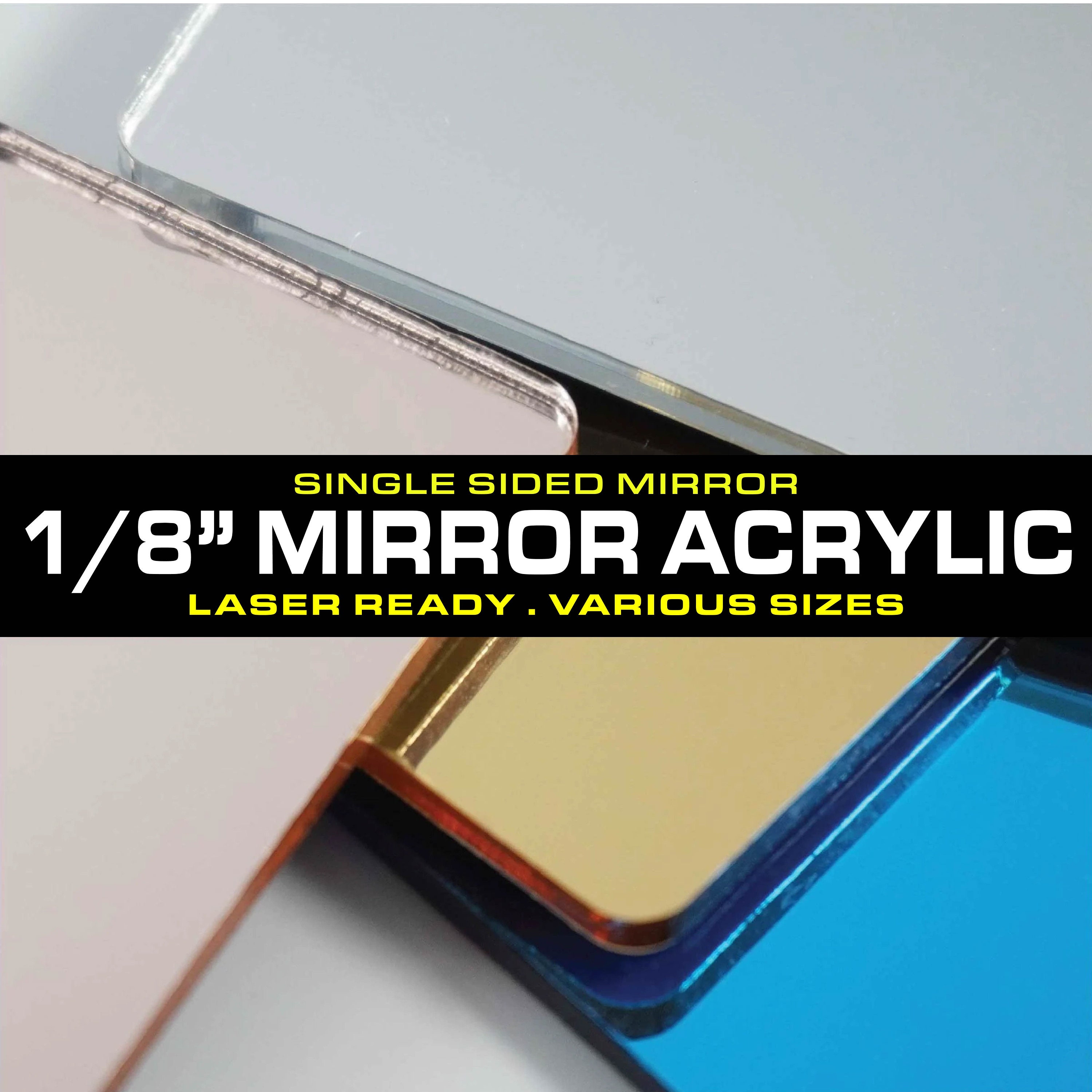 A6 A5 A4 A3 3mm Clear Mirror Acrylic Sheet 500mm Plastic Glass