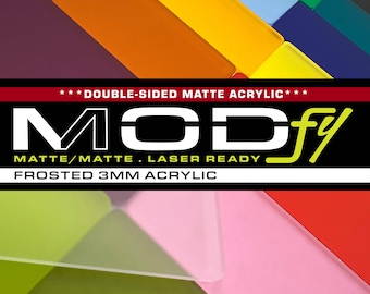 FROSTED (3mm) ACRYLIC - laserable