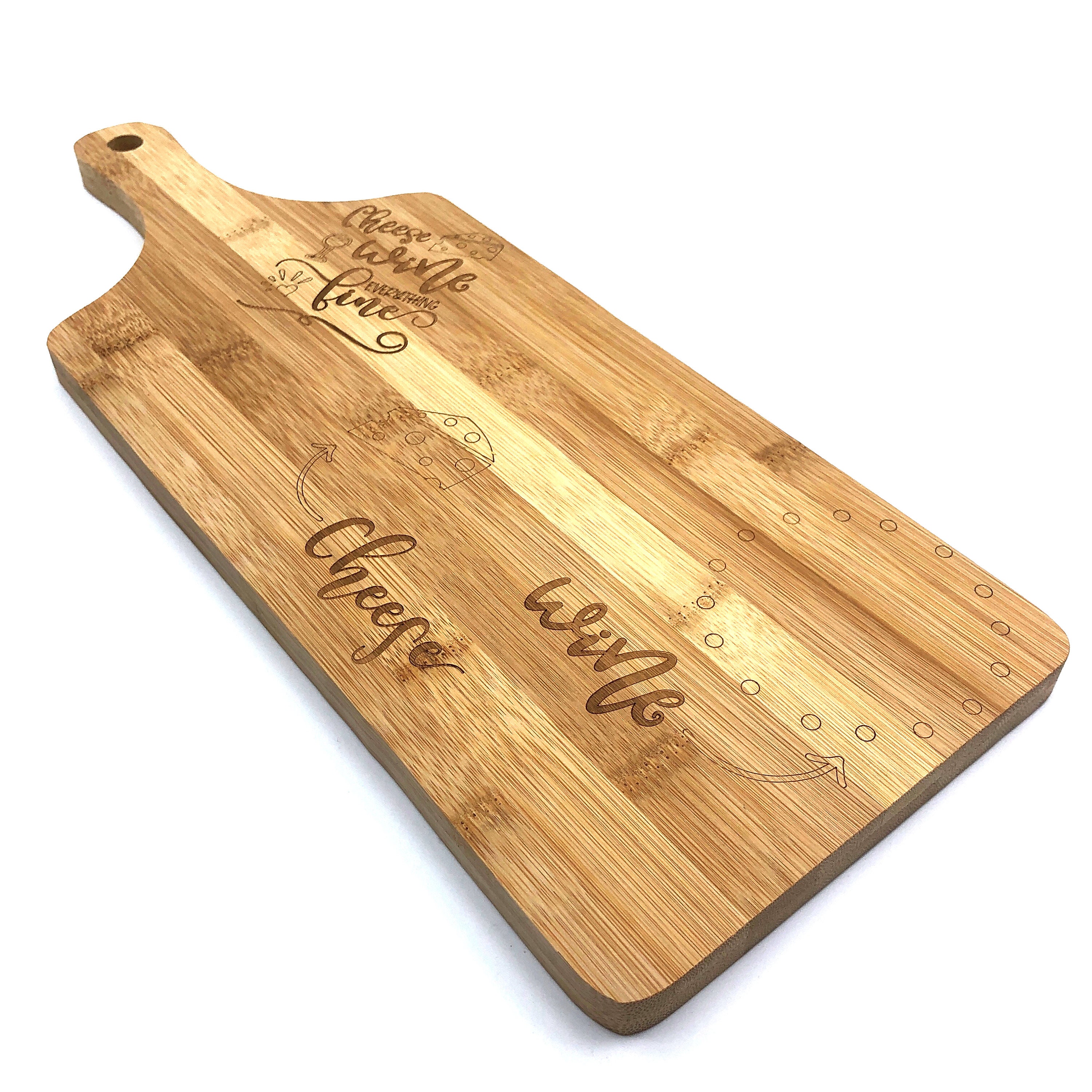Cheese & wine set cutting board serving tray wine board Etsy