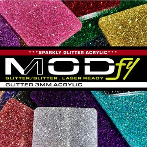 GLITTER (3mm) ACRYLIC - laserable