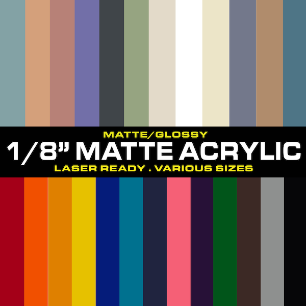 MATTE (1-SIDED) ACRYLIC - laserable
