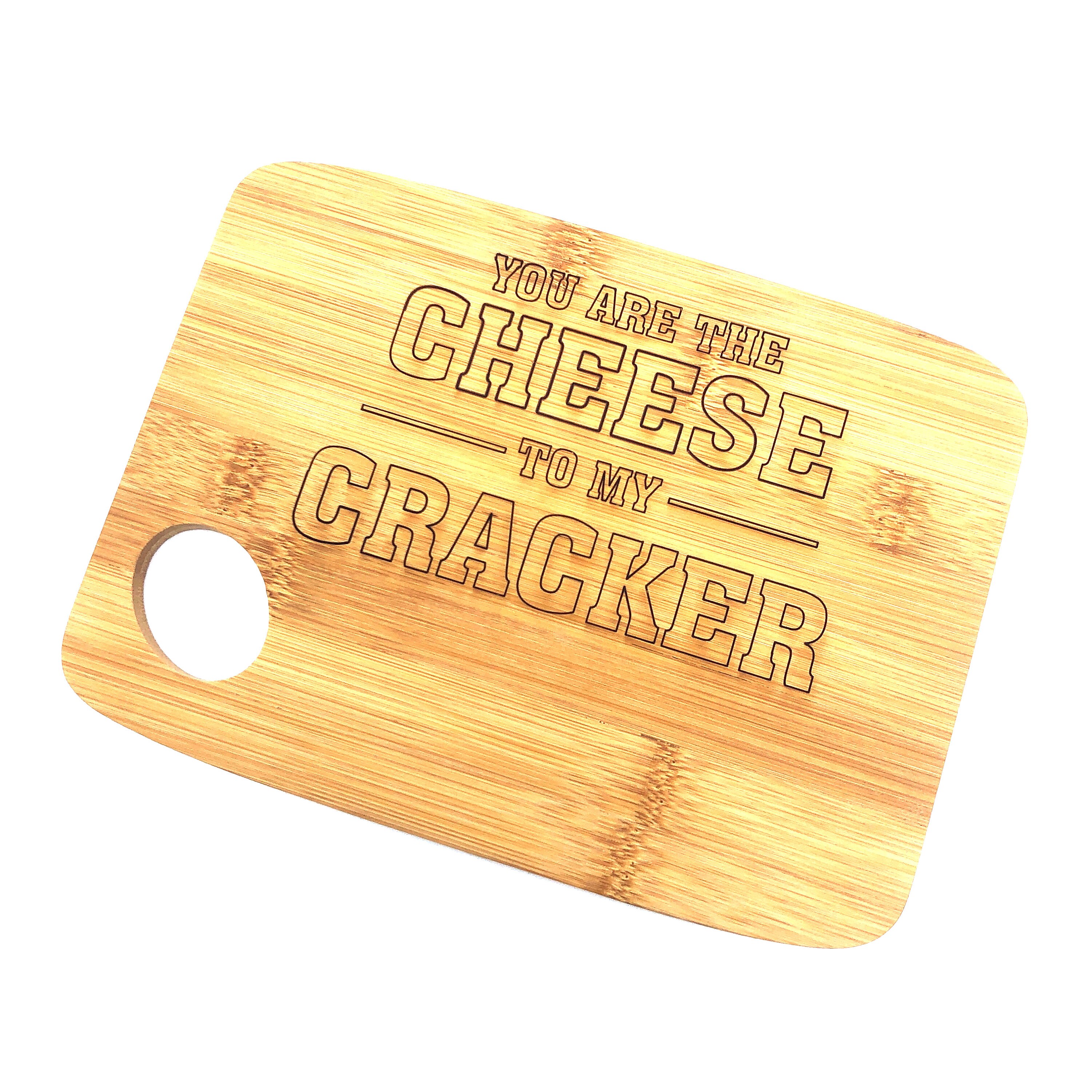 Cheese Cutting Board Cheese/Cracker Design