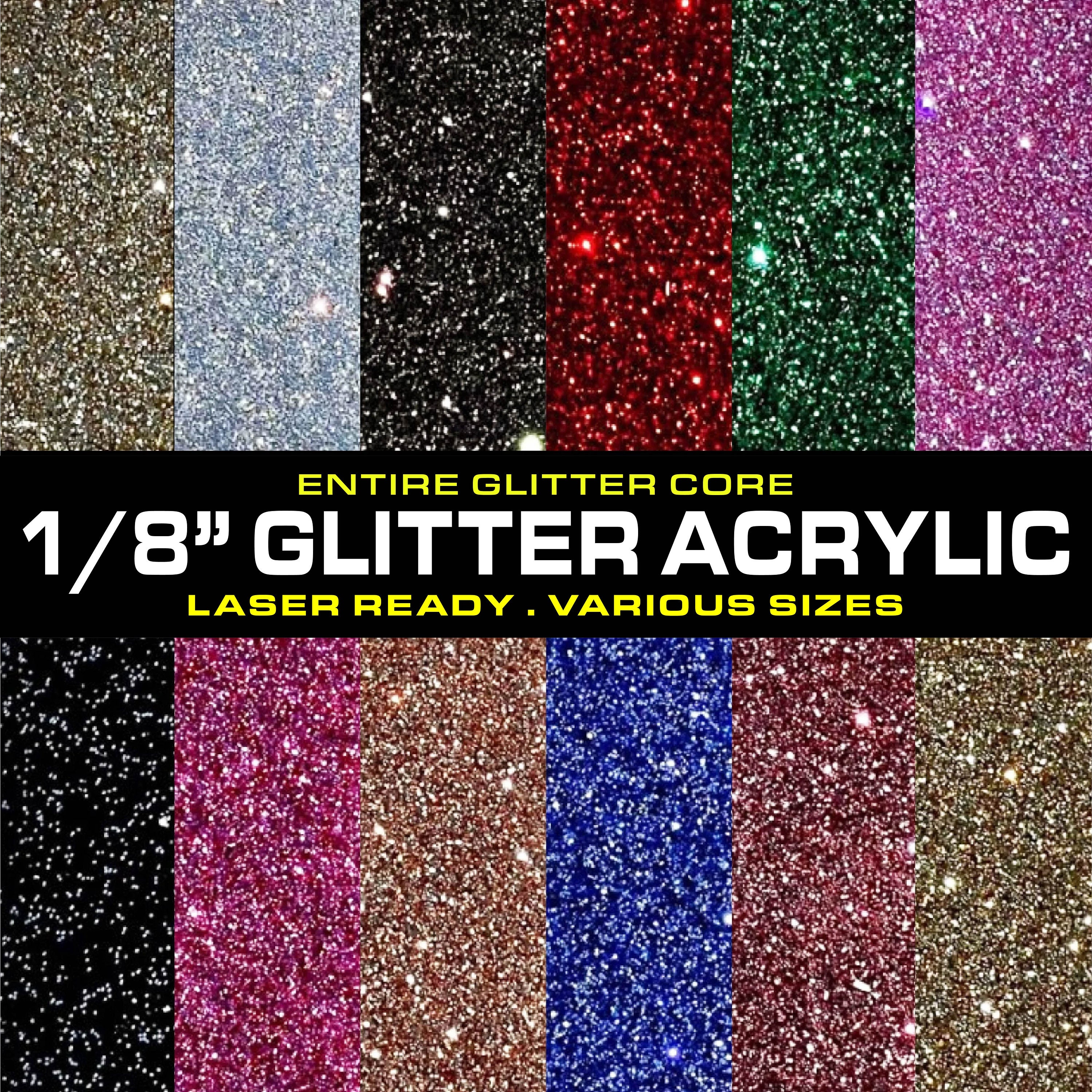 3MM Thickness 2PCS Double-sided Irregular Glitter Crystal Sequins Acrylic  Sheet/Plexiglass/PMMA For DIY Crafts/